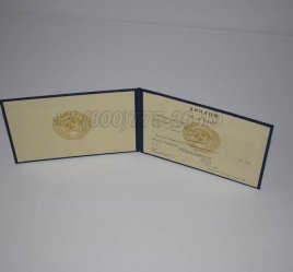 Диплом Техникума Советского Союза 1996г в Махачкале